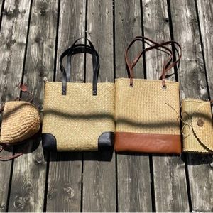 (Only 1) Set of straw bags purse crossbody tote